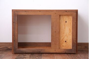 中古　民芸家具　総栗材のモダンな火鉢
