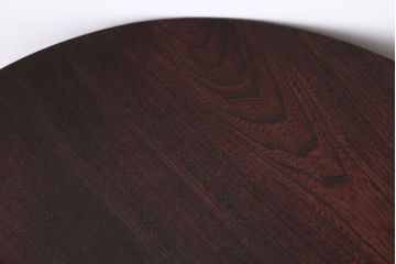 レトロ家具　昭和レトロ　古い木製のアンティーク丸型ちゃぶ台(1)