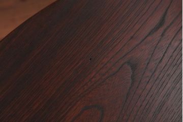 レトロ家具　昭和レトロ　古い木製のアンティーク丸型ちゃぶ台(1)