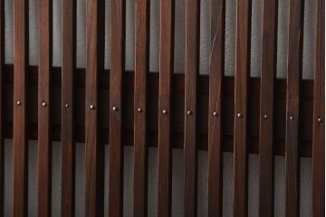 アンティーク　モールガラス入り!古い木の格子戸4枚セット