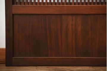 アンティーク　モールガラス入り!古い木の格子戸4枚セット