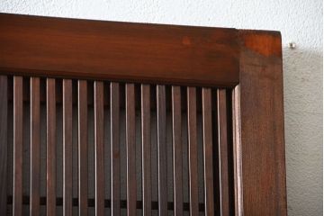 古民具・骨董　裏障子付き!腰板欅材の上質なアンティーク格子戸(1)