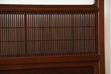 古民具・骨董　裏障子付き!腰板欅材の上質なアンティーク格子戸(1)
