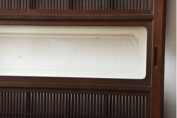 古民具・骨董　裏障子付き!腰板欅材の上質なアンティーク格子戸(1)