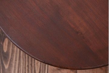 レトロ家具　昭和レトロ　古い木製のアンティーク丸型ちゃぶ台(2)