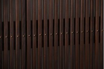 古民具・骨董　裏障子付き!腰板欅材の上質なアンティーク格子戸(2)