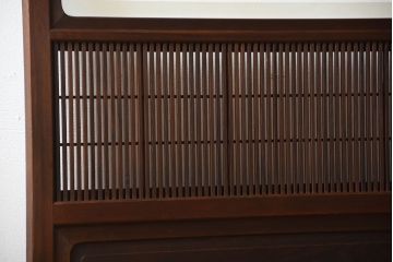 古民具・骨董　裏障子付き!腰板欅材の上質なアンティーク格子戸(2)