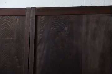 古民具・骨董　色ガラス入り!モダンなガラス帯戸4枚セット