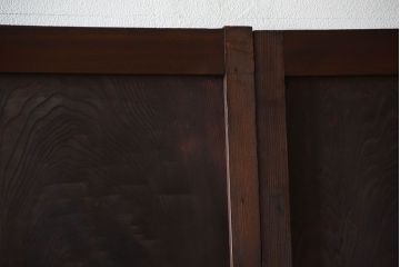 古民具・骨董　色ガラス入り!モダンなガラス帯戸4枚セット