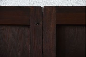 古民具・骨董　色ガラス入り!モダンなガラス帯戸4枚セット