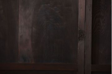 古民具・骨董　色ガラス入り!モダンなガラス帯戸4枚セット