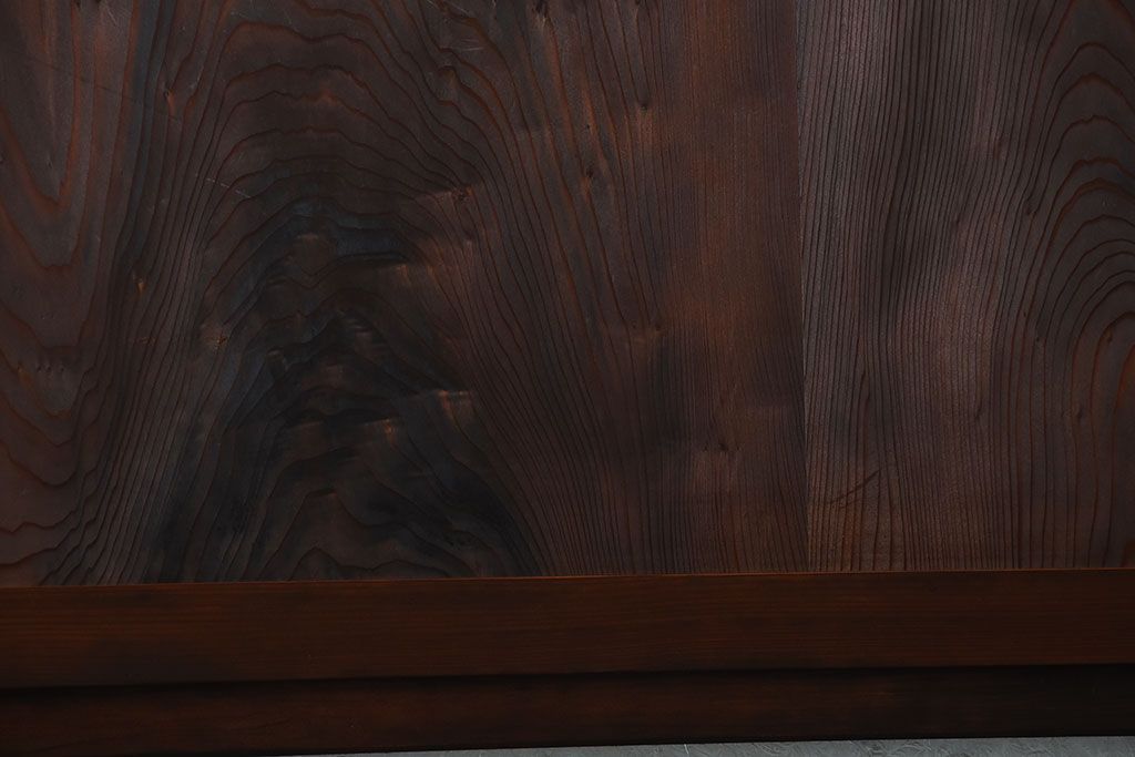 古民具・骨董　色ガラス入り!モダンなガラス帯戸4枚セット