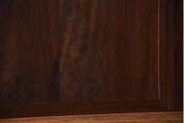 古民具・骨董　色ガラス入り!モダンなガラス帯戸4枚セット