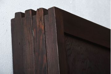 古民具・骨董　色ガラス入り!モダンなガラス帯戸4枚セット