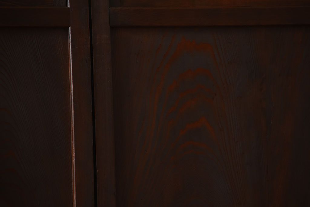 古民具・骨董　色ガラス入り!モダンなガラス帯戸4枚セット