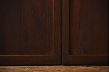 古民具・骨董　色ガラス入り!モダンなガラス帯戸4枚セット