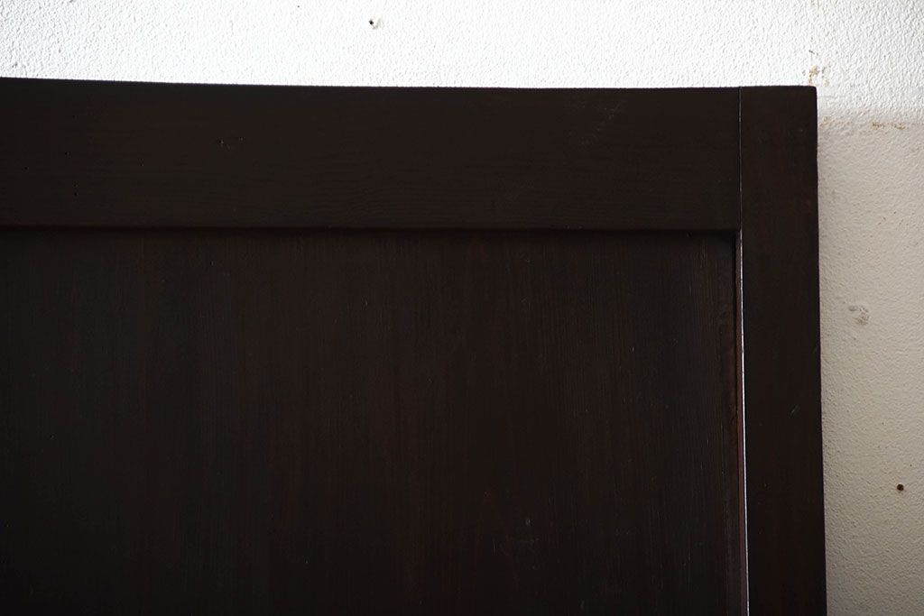 古民具・骨董　色ガラス入り!モダンなガラス帯戸2枚セット