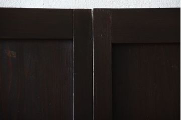 古民具・骨董　色ガラス入り!モダンなガラス帯戸2枚セット