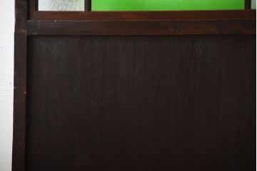 古民具・骨董　色ガラス入り!モダンなガラス帯戸2枚セット