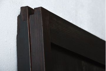 古民具・骨董　色ガラス入り!モダンなガラス帯戸2枚セット