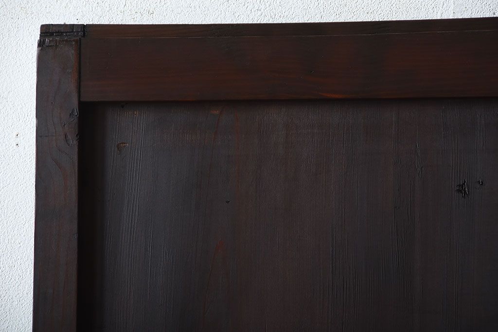 古民具・骨董　色ガラス入り!モダンなガラス帯戸2枚セット