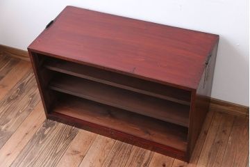 アンティーク家具　和製アンティーク　前面欅材!オープンラックのローボード(テレビボード)
