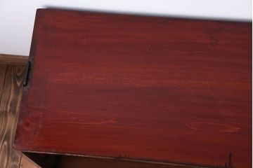 アンティーク家具　和製アンティーク　前面欅材!オープンラックのローボード(テレビボード)