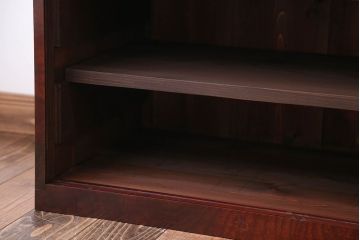 アンティーク家具　和製アンティーク　前面欅材!オープンラックのローボード(テレビボード)