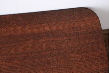 アンティーク家具　和製アンティーク　天板栓材一枚板の角ちゃぶ台