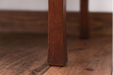 アンティーク家具　和製アンティーク　天板栓材一枚板の角ちゃぶ台