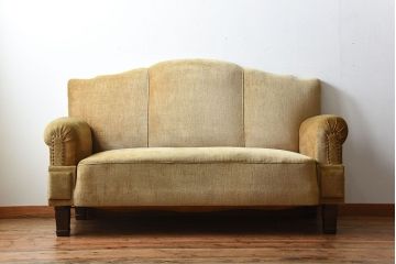 アンティーク家具　アンティーク　ドイツ製　シャビーシックなリクライニングソファ