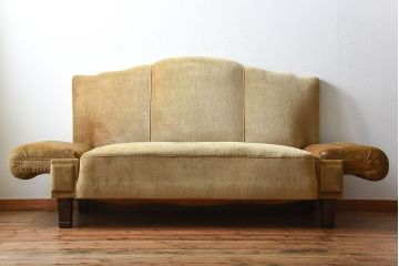 アンティーク家具　アンティーク　ドイツ製　シャビーシックなリクライニングソファ