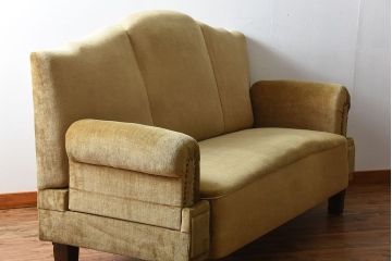 アンティーク家具　アンティーク　ドイツ製　シャビーシックなリクライニングソファ