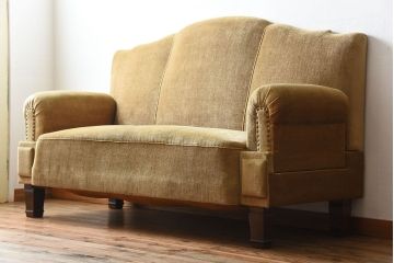 アンティーク家具　アンティーク　ドイツ製　シャビーシックなリクライニングソファ