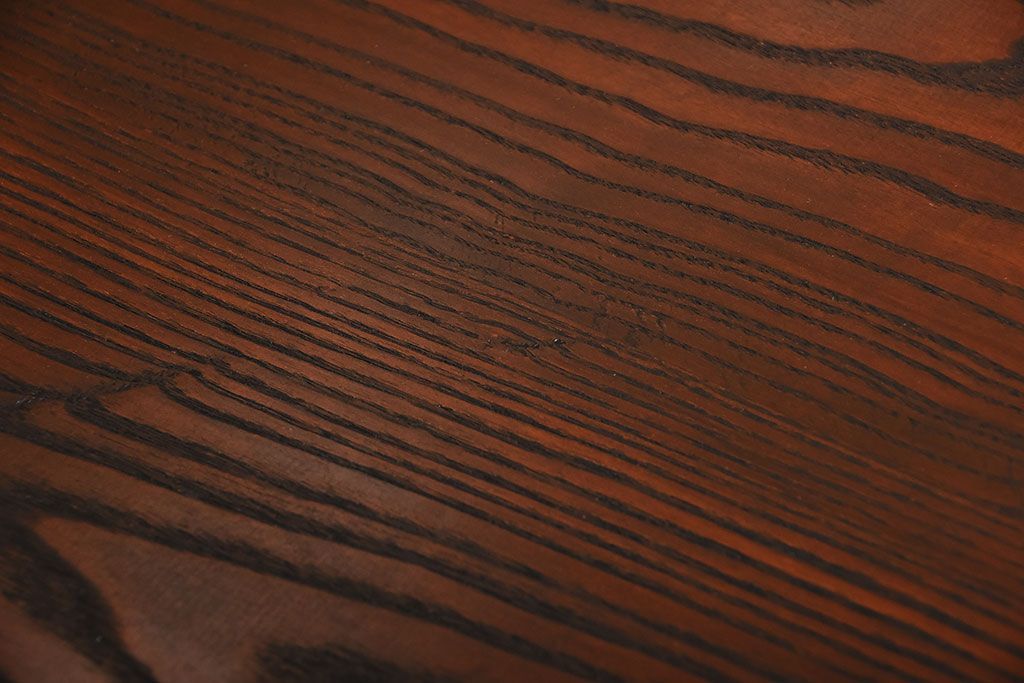 アンティーク家具　アンティーク　シンプルなナラ材のダイニングテーブル