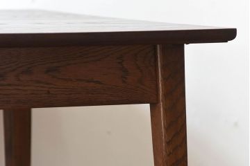 アンティーク家具　アンティーク　シンプルなナラ材のダイニングテーブル
