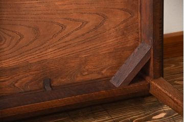 アンティーク家具　アンティーク　シンプルなナラ材のダイニングテーブル