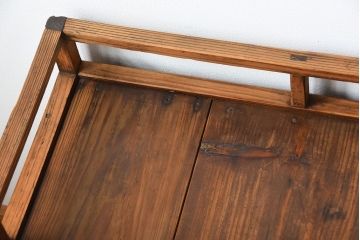アンティーク家具　アンティーク　ナチュラルな木味の大きな陳列棚(カウンターテーブル)