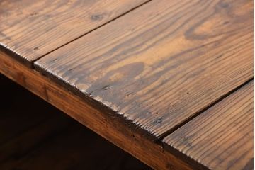 アンティーク家具　アンティーク　ナチュラルな木味の大きな陳列棚(カウンターテーブル)