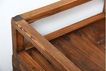 アンティーク家具　アンティーク　ナチュラルな木味の大きな陳列棚(カウンターテーブル)