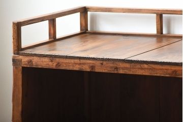 アンティーク家具　アンティーク　ナチュラルな木味の大きな陳列棚(カウンターテーブル)