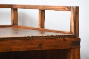 アンティーク家具　アンティーク　ナチュラルな木味の大きな陳列棚(カウンターテーブル)