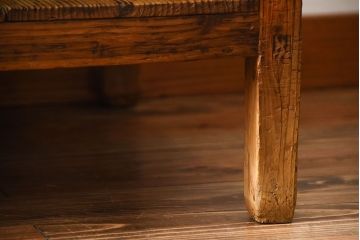 アンティーク家具　アンティーク　ナチュラルな木味の大きな陳列棚(カウンターテーブル)