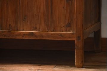 アンティーク家具　アンティーク　ナチュラルな木味の大きな陳列棚(カウンターテーブル)