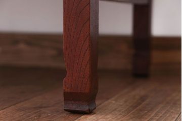 アンティーク家具　和製アンティーク　天板栓材一枚板の長方形型角ちゃぶ台