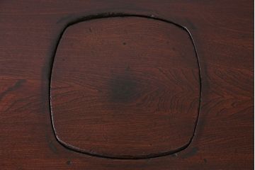 レトロ家具　和製アンティーク　特大サイズ!古い栓材のレトロな丸ちゃぶ台