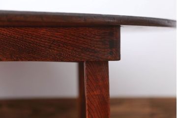 レトロ家具　和製アンティーク　特大サイズ!古い栓材のレトロな丸ちゃぶ台