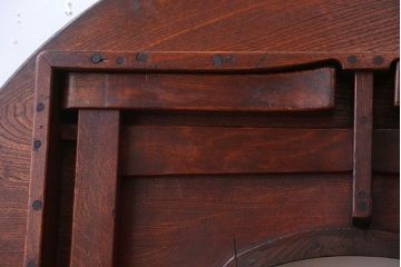 レトロ家具　和製アンティーク　特大サイズ!古い栓材のレトロな丸ちゃぶ台