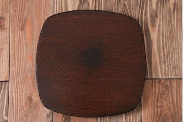 レトロ家具　和製アンティーク　特大サイズ!古い栓材のレトロな丸ちゃぶ台