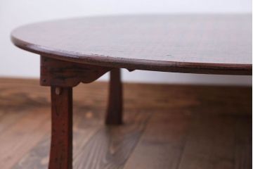 レトロ家具　昭和レトロ　アンティーク丸ちゃぶ台(センターテーブル)